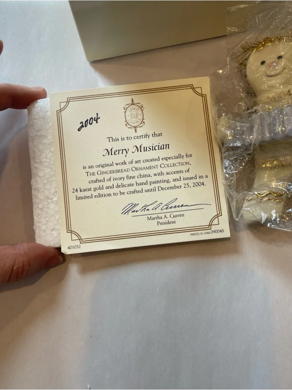 Lenox Gingerbread Ornament MERRY MUSICIAN 2004 New in Box with COA